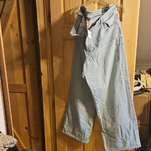 American Eagle Outfitters Light Blue Wide Leg Jeans